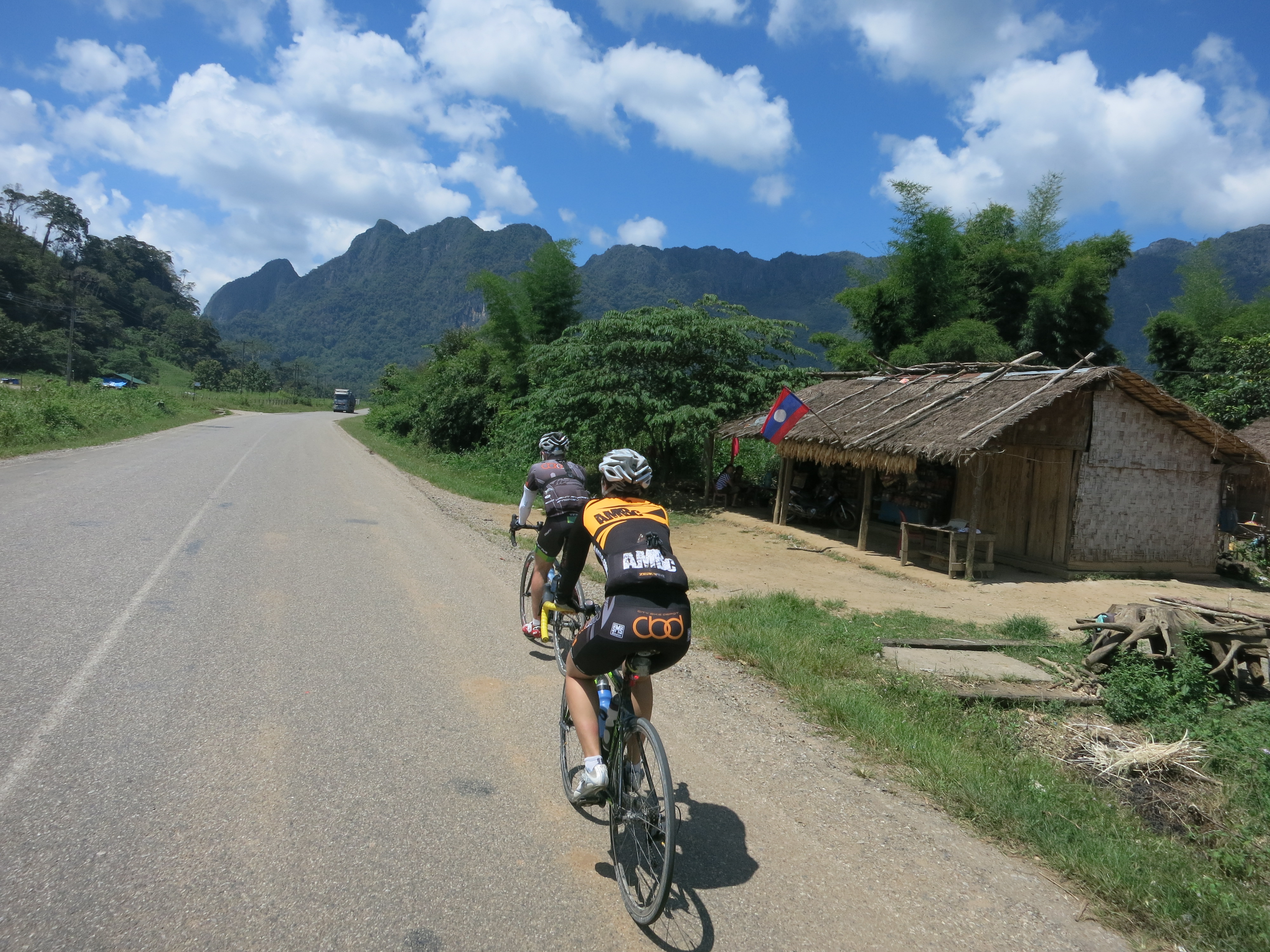 lao roads and mountains