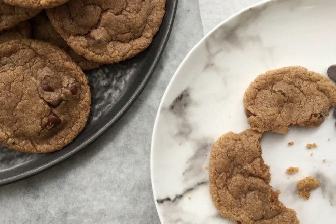 These flourless chocolate chip cookies are the perfect treat for Passover. Chances are you already have all of the ingredients. Get the full recipe.
