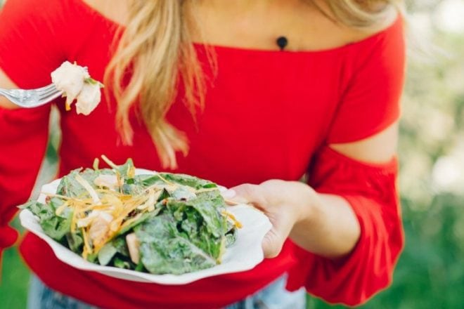 Fridge filled with leftover turkey? Put it to use by whipping up this tantalizing leftover holiday salad! It takes about 30 seconds to make. Get the recipe.