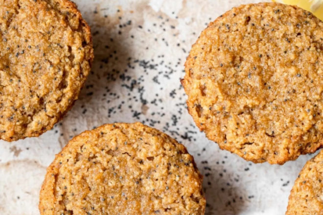 These gluten-free lemon poppy seed muffins are the perfect combination of sweet and tangy! Plus, they're a cinch to make. Get the recipe!