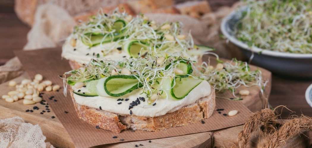 Move over avocados because there’s a new toast topper in town! In this easy toast recipe, creamy tahini is topped with crunchy cucumber. It's a must-make!