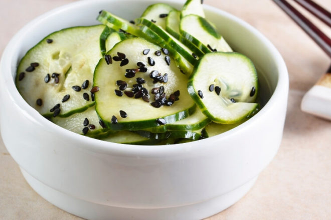 Refreshing, delicious, and easy to make — appetizers don’t get any easier than this! Check out this simple Sunomono Cucumber Salad recipe.