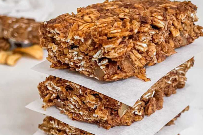 banana walnut granola bars