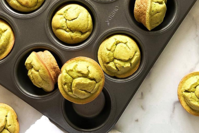 Green Blender Muffins, Green Muffins, muffins, st. patrick's snacks
